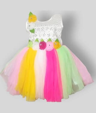 harshvardhanmart.com Baby Girls Net Frocks ( Multicolor )