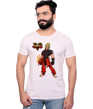 Nityanand Enterprises White Cotton Blend T-Shirt