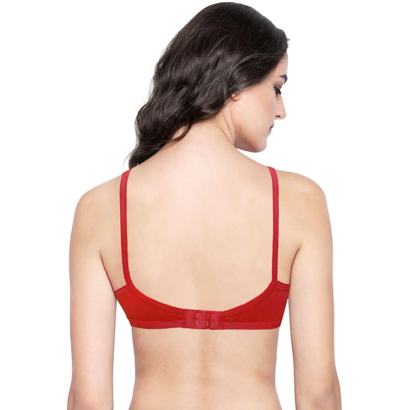 Bodycare Women Cotton Full Coverage Non Padded Regular Bra Pack - 2 E6817RED view 3