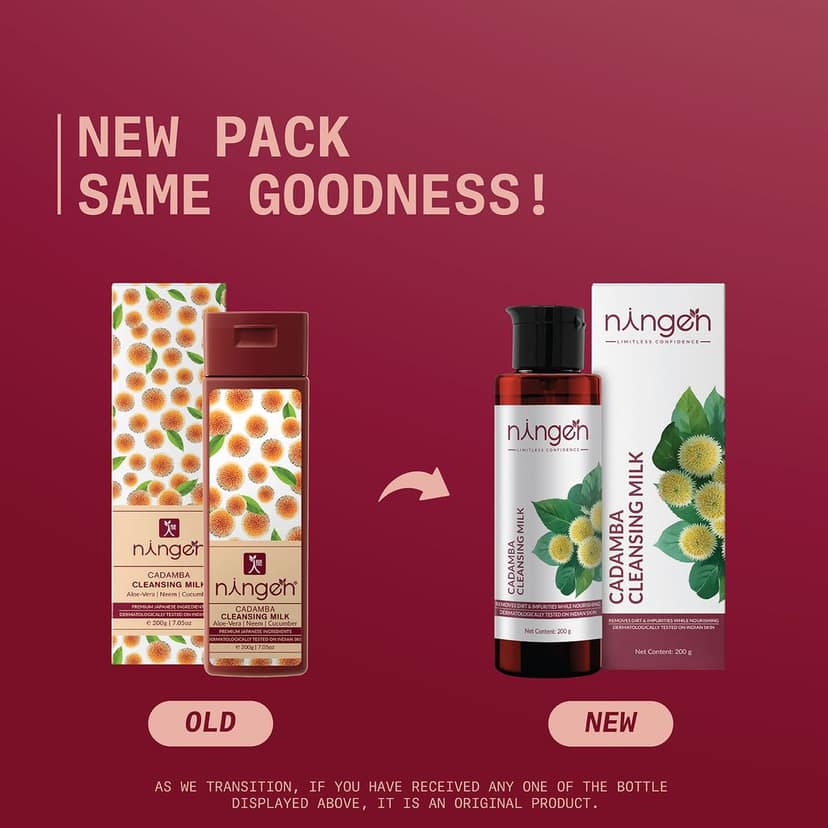 Ningen Cadamba Cleansing Milk I With Goodness of Aloe Vera, Neem and Cucumber I Irritation Free, Paraben Free I Removes Dirt, Grime and Make-up I 200g view 3