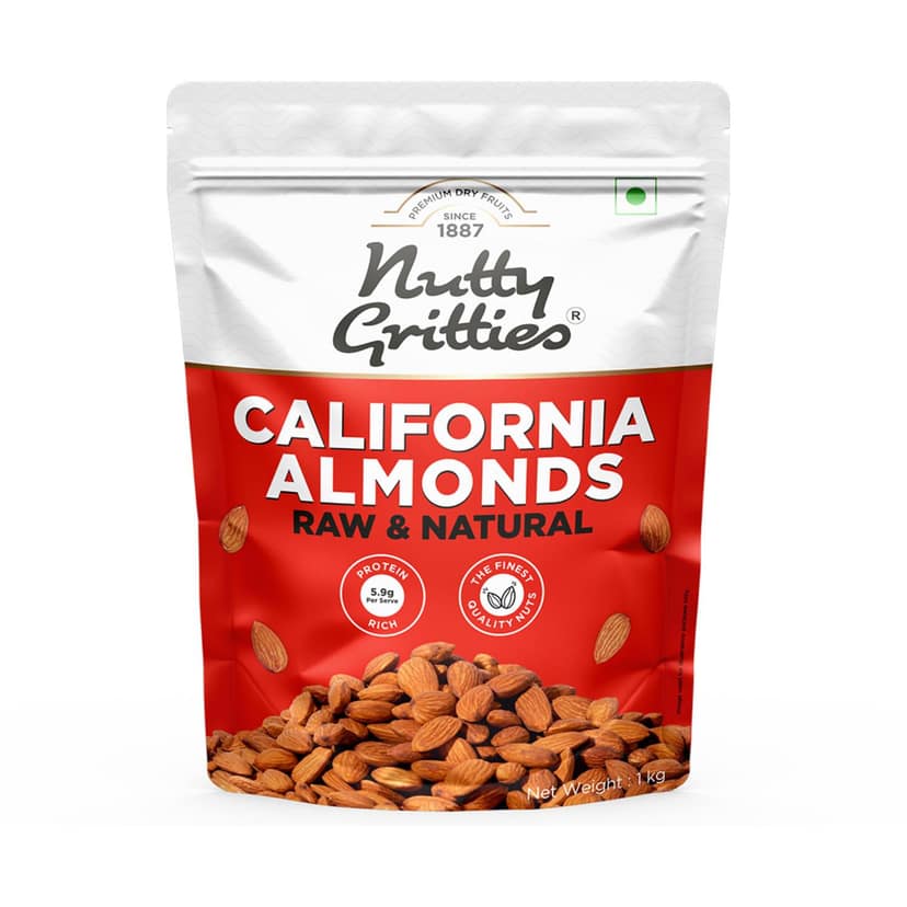 Nutty Gritties 100% Natural California Almonds, 200 gm