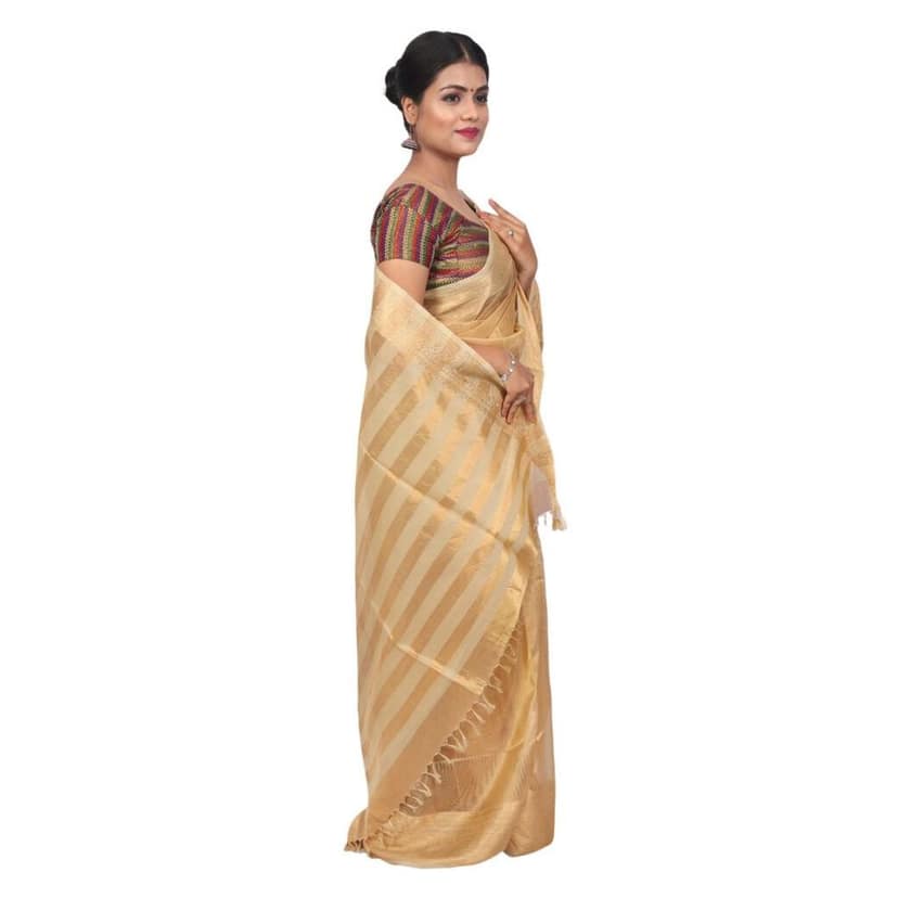 HANDLOOM KOSA SAREE WITH BLOUSE (SKU - 1ST105121120 SAREE- 251) view 2