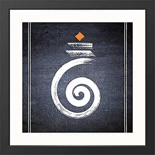 Aksharyogi Calligraphy Ganesha Wall Frame Top Acrylic Glass Religious Traditional (Set of 1) 10x10 inch