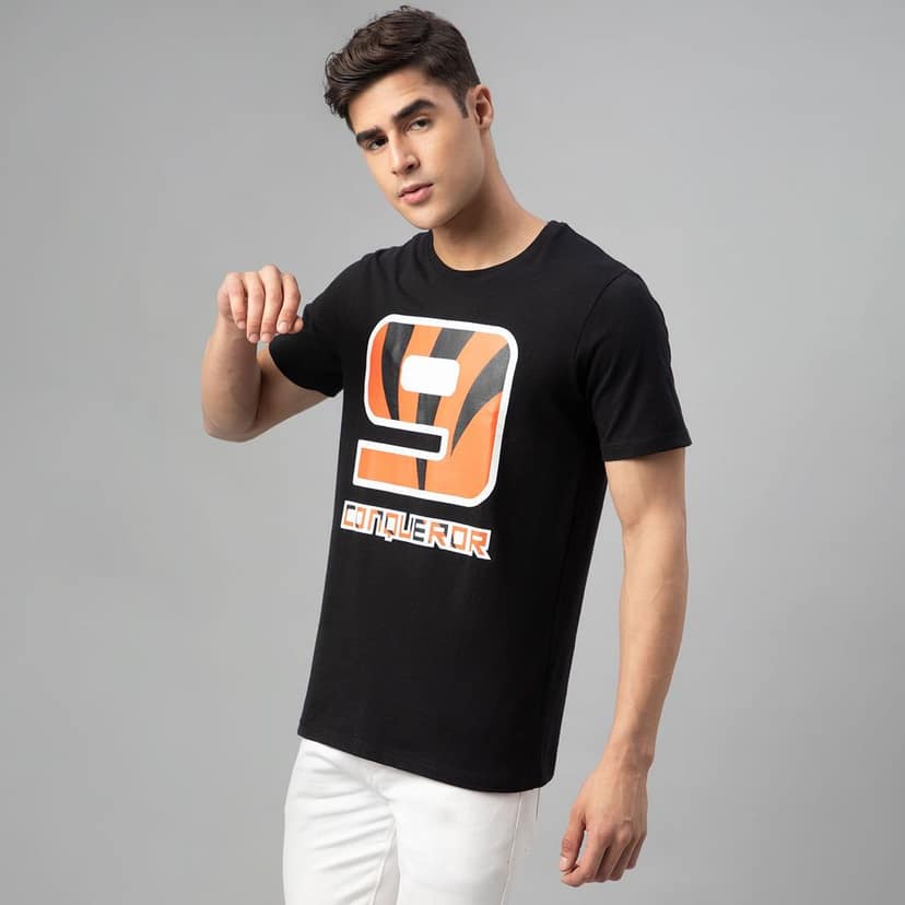 FTX Men Printed Round Neck Half Sleeve Tshirt view 4