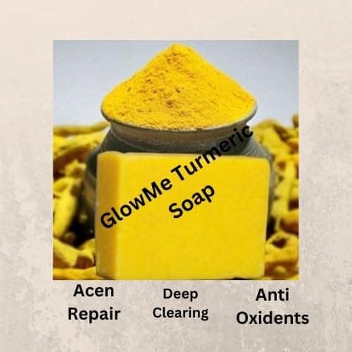 GlowMe Natural Organic Handmade Turmeric Soaps Face and Bath Soap (For Skin Brightening, Moisturising,Smoothening,Deep Cleansing|SLS and Paraben Free| Promotes Even Skin Tone view 4