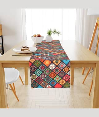 GoCose Home Polyester 6 Seater Table Runner ( 182 cm x 40 cm ) Single - Multi