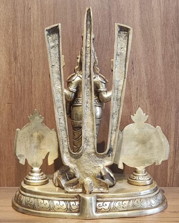 BRASS TIRUPATHI BALAJI WITH SHANKU CHAKRA NAMA view 2