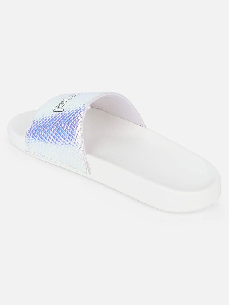 Lumi Women White Slides view 4