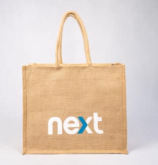 Next Eco-Friendly Jute Shopping Bag Tote with Handles