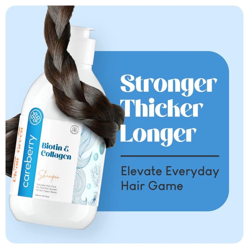 Biotin & Collagen Everyday Shampoo 300ml (Pack of 2) Hair Growth & Thickening Formula, Mild Daily Use Shampoo for All Hair Types, Men & Women, Sulphate & Paraben Free view 3
