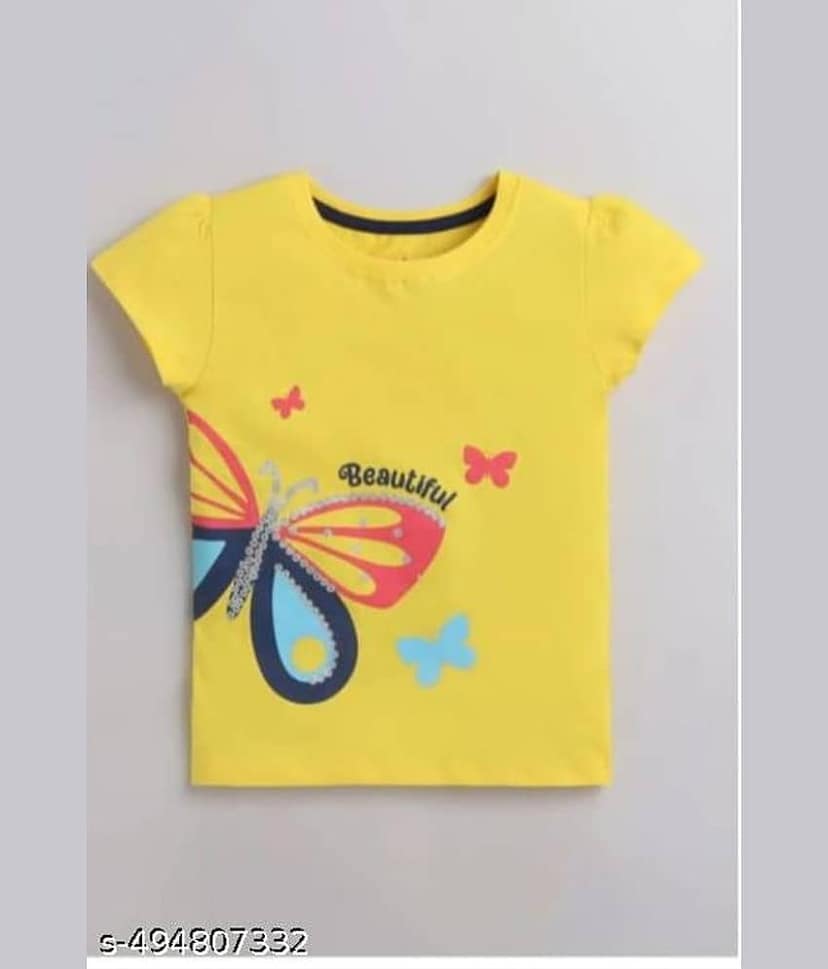 ODIMENT Pack of 5 Baby Girls Cotton Blend T-Shirt ( Multicolor ) view 2