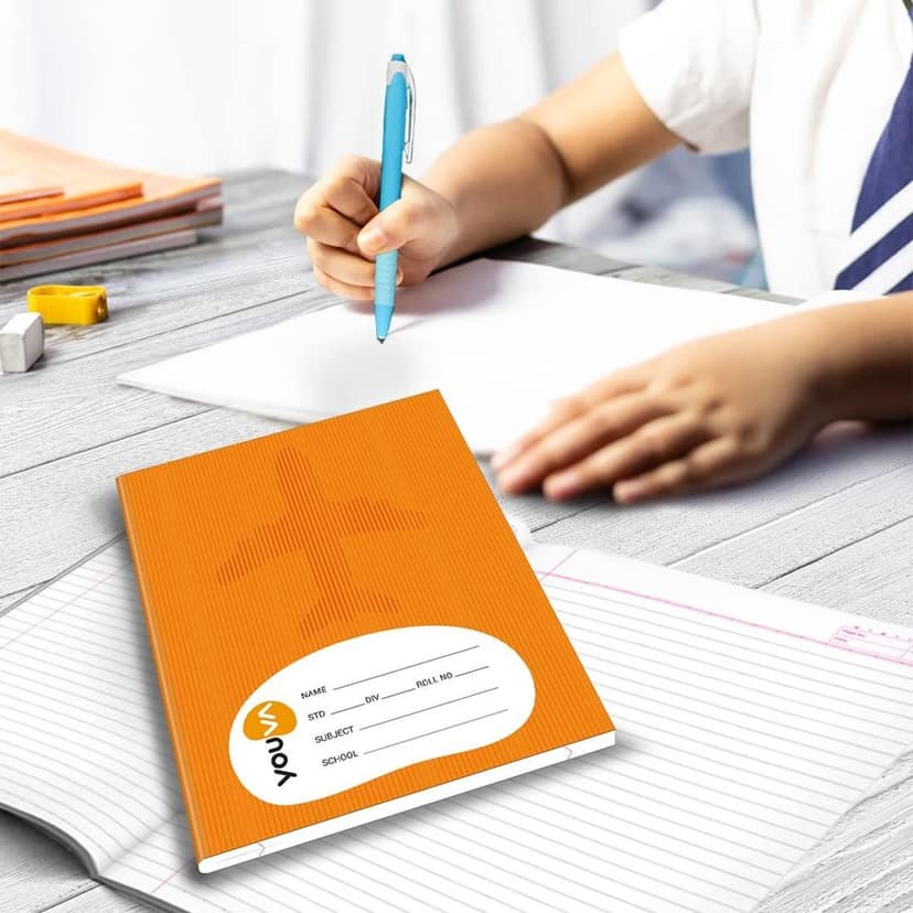 Navneet Youva | Brown Soft Bound Notebook | Jumbo Size 18 cm x 24 cm | Single Line | 120 Pages| Pack of 12 view 6