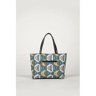Ethnic Geometric Canvas Tote Handbag