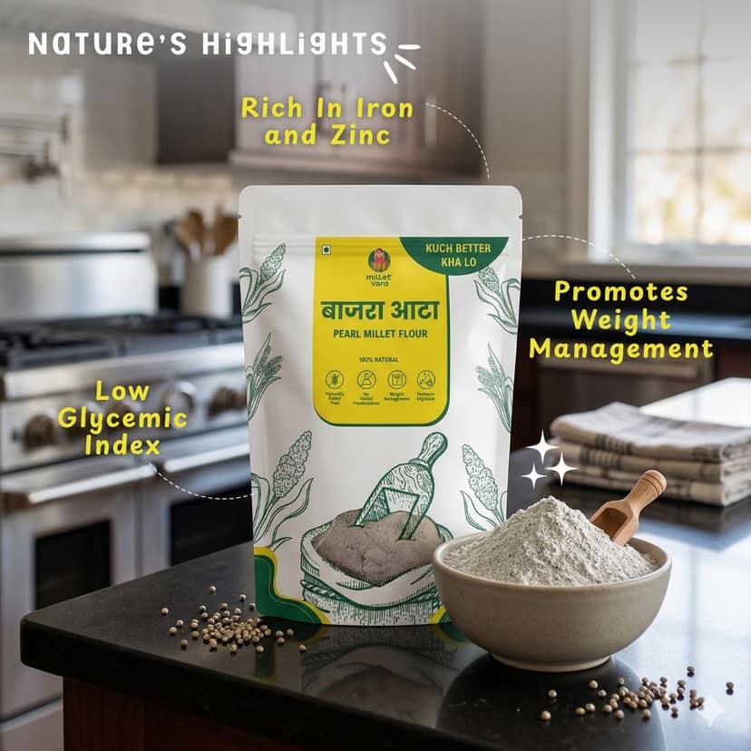 Millet Yard Bajra Flour (Pearl Millet Flour) view 7