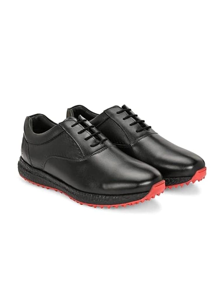 HITCARO Men's Proffessional Leather Golf Shoes | Lace-Up | Waterproof | Comfortable | Breathable view 3