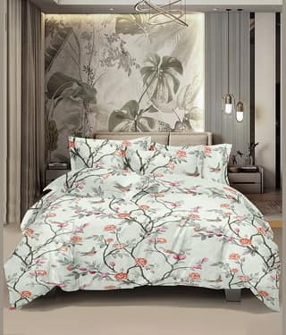 HONOR YOUR HOME Cotton 1 Double King Bedsheet with 2 Pillow Covers ( Green )