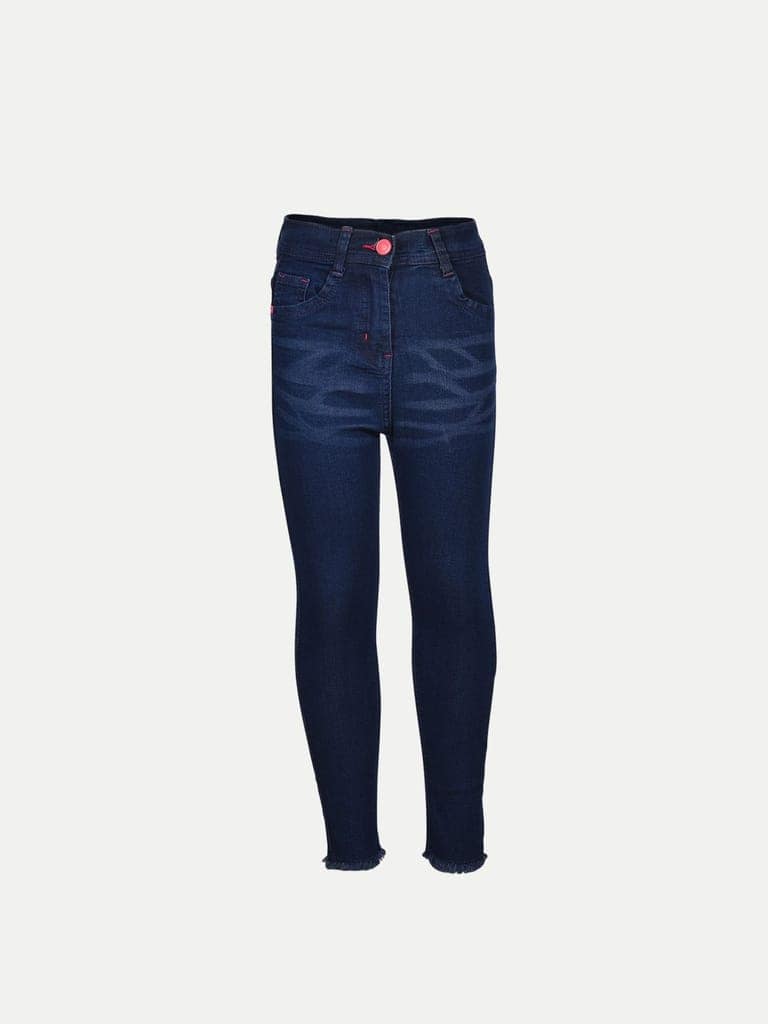 Teen Girls Dark Blue Denim Pant