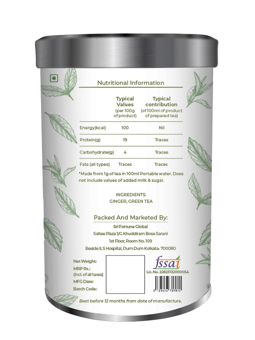 The Three Tattvas Ginger Green Tea 50gms view 2