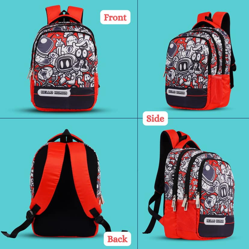VISMIINTREND School Backpack Bags for Kids | School Bags | Water Resistant | Casual | Picnic | Travel | 5 to 10 Years School Backpack | Bag for Boys | Girls view 5