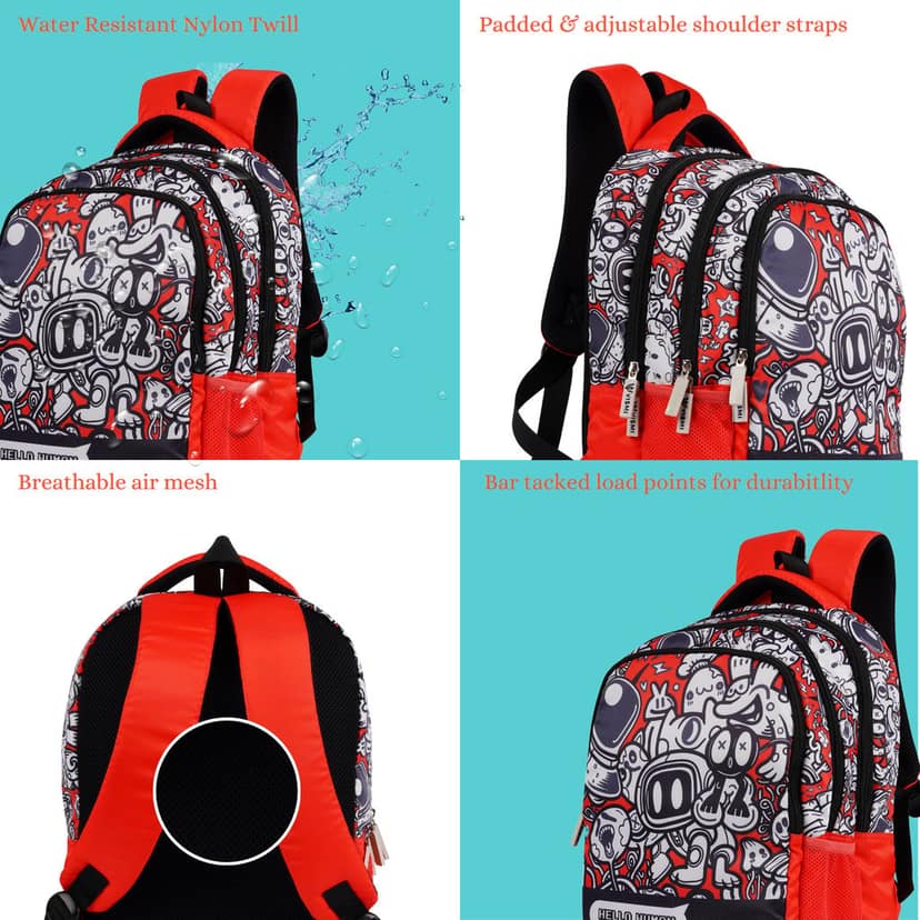 VISMIINTREND School Backpack Bags for Kids | School Bags | Water Resistant | Casual | Picnic | Travel | 5 to 10 Years School Backpack | Bag for Boys | Girls view 9