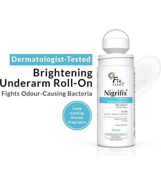 Fixderma Nigrifix Underarm Ocean Roll On With 6% AHA,Lactic Acid Brightens Underarm 60ml