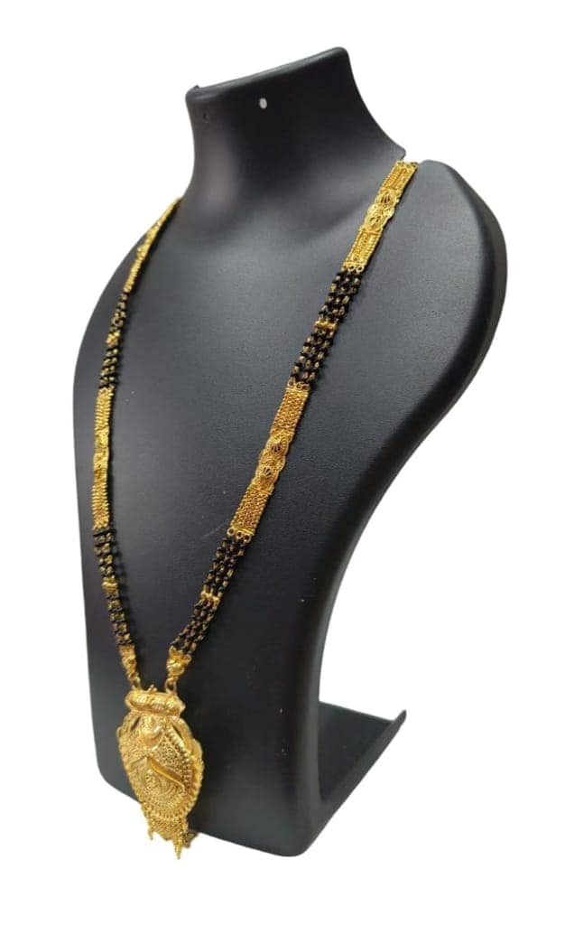 Gold Plated Traditional Marathi Mangalsutra for Women view 4
