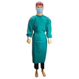 FAIRBIZPS Reusable Unisex Surgeon Gown – Green Medical Wear for Doctors, Isolation, Examination & Surgical Use Purposes