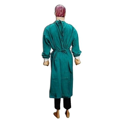 FAIRBIZPS Reusable Unisex Surgeon Gown – Green Medical Wear for Doctors, Isolation, Examination & Surgical Use Purposes view 2