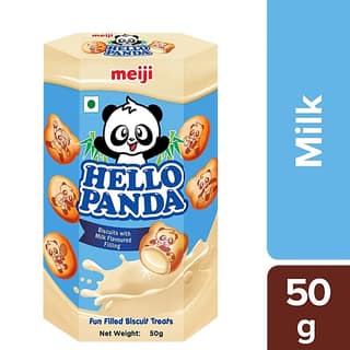 Meiji Hello Panda Biscuits - Milk Filling, 50 G Carton