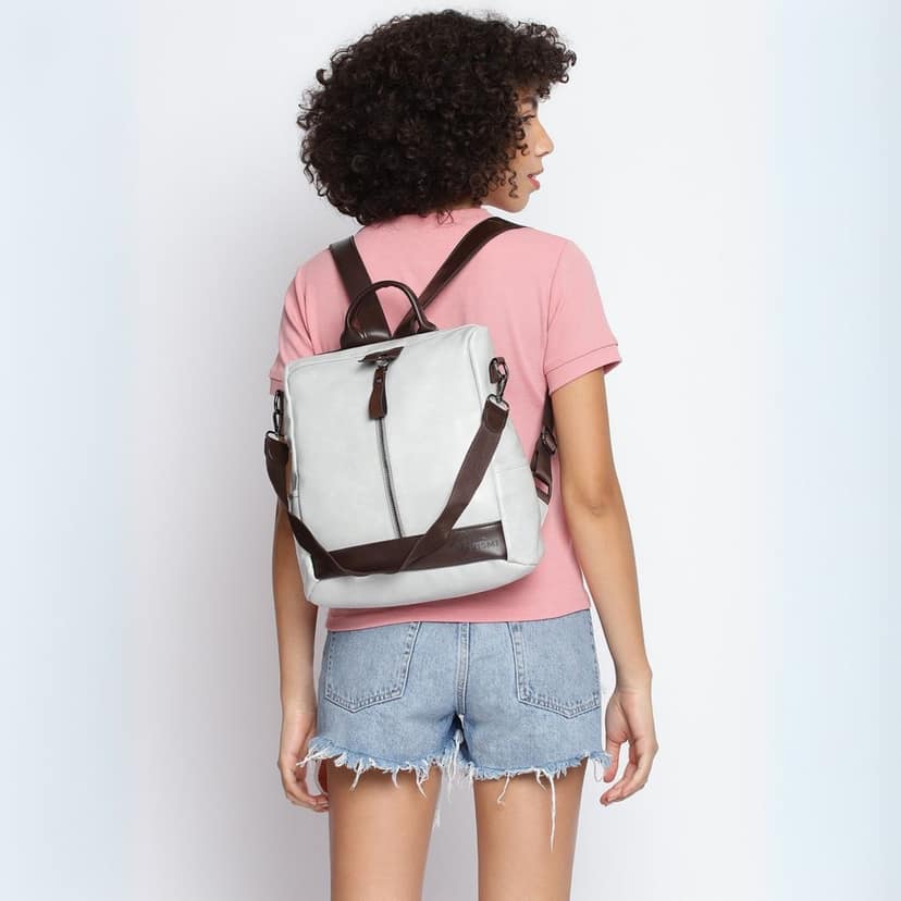 VISMIINTREND Women Backpack for Office Use Upto 13 Inch Laptop | Stylish Backpack Bag | Travel | School | College | Office Use | Anti Theft Convertible Backpack view 3