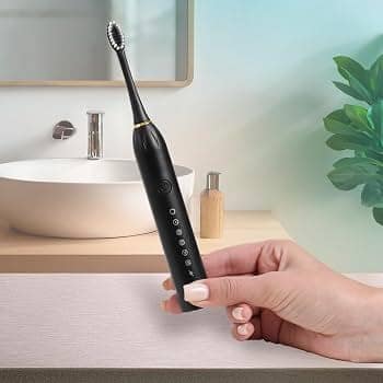 Rechargeable Electric Sonic Toothbrush for Adults with 4 Brush Heads, Multiple Cleaning Modes and USB Charging view 4