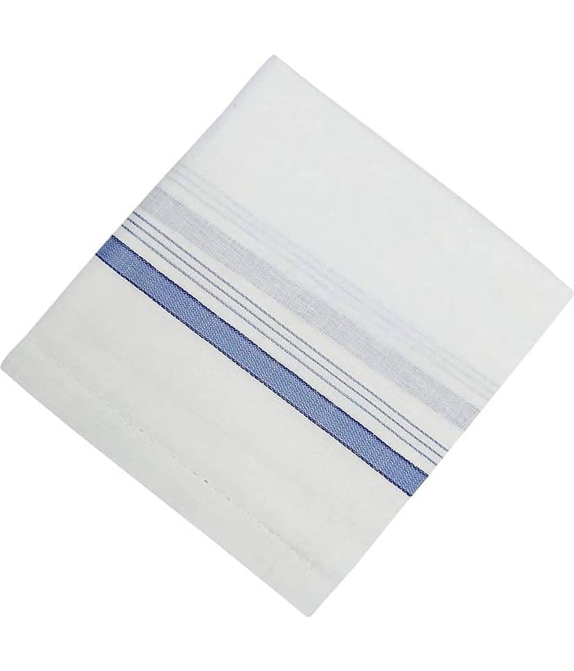 THRIFTKART White Cotton Men's Handkerchief ( Pack of 6 ) view 2