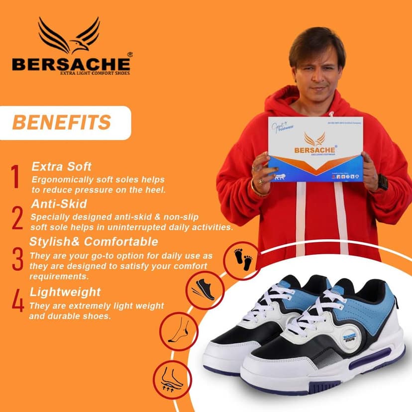 Bersache Sneaker, Loafers ,Casual With Extra Comfort Sneakers For Men's view 2