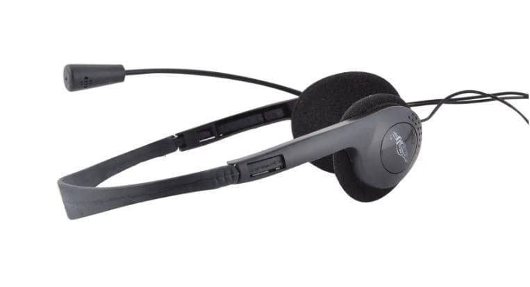 Wired Stereo AD-301 Headphones with Mic, Dual Audio Jack for PC, Mac, and Laptop view 3