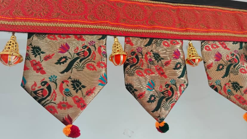 Handmade Silk Toran - Maharashtrian Traditional Decor