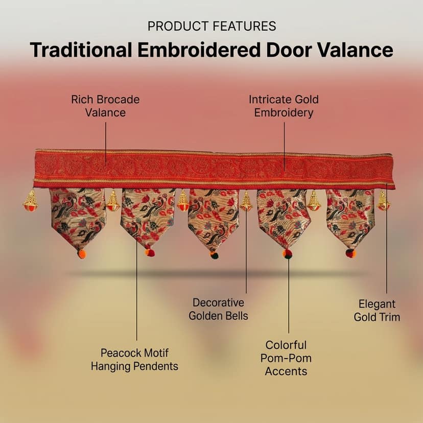 Handmade Silk Toran - Maharashtrian Traditional Decor view 4