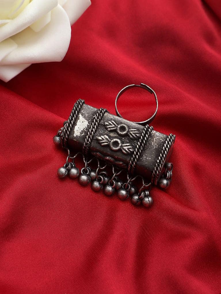 Cardinal Oxidized Metallic Adjustable Ring view 2