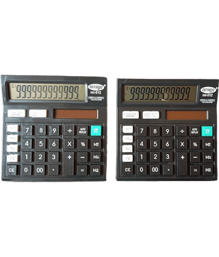 2613FF FLIPCLIPS- COMBO 2 PC BLACK AMIGO MI512 CALCULATOR 120 Steps Check & Correct 12 Digit Premium Desktop Calculator( PACK OF 2)