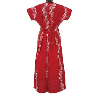 Subh Cotton Maxi Maroon red xl Size Nighty for women
