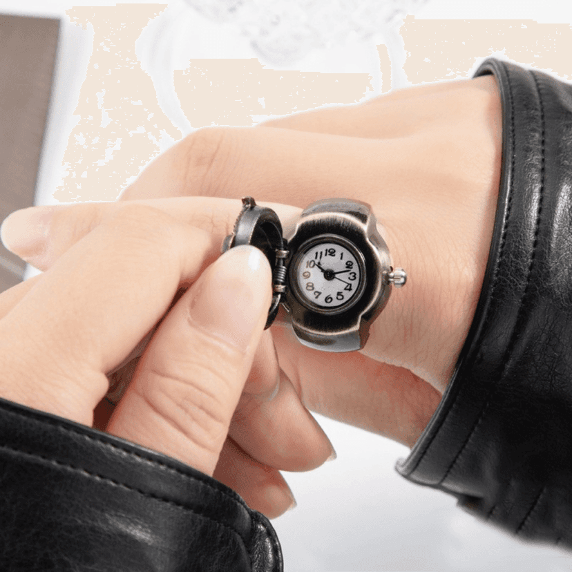 YAKH Cross Skull Ring Watch Bronze view 4