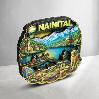 MustHome Nainital Wooden Souvenir Fridge Magnet, Travel Keepsake Gift, City and Country Theme