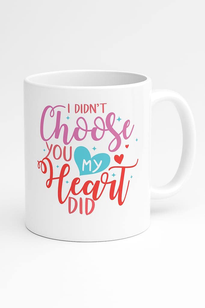 Romantic 'My Heart Did' Love Quote Ceramic Coffee Mug Gift for Couples