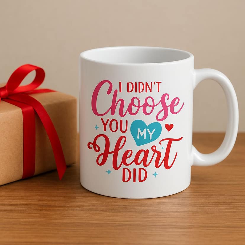 Romantic 'My Heart Did' Love Quote Ceramic Coffee Mug Gift for Couples view 2