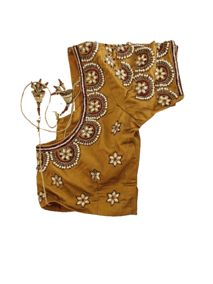 Buy Online Zari Embroidery Work Readymade Blouse For Women at Lowest Price view 2