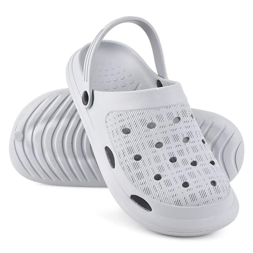 Paragon Grey Easy-to-wear Easy-to-wash Lightweight Clogs for Men view 6