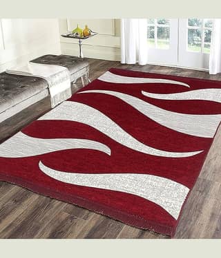 RADECOR Purple Chenille Carpet Others 5x7 Ft