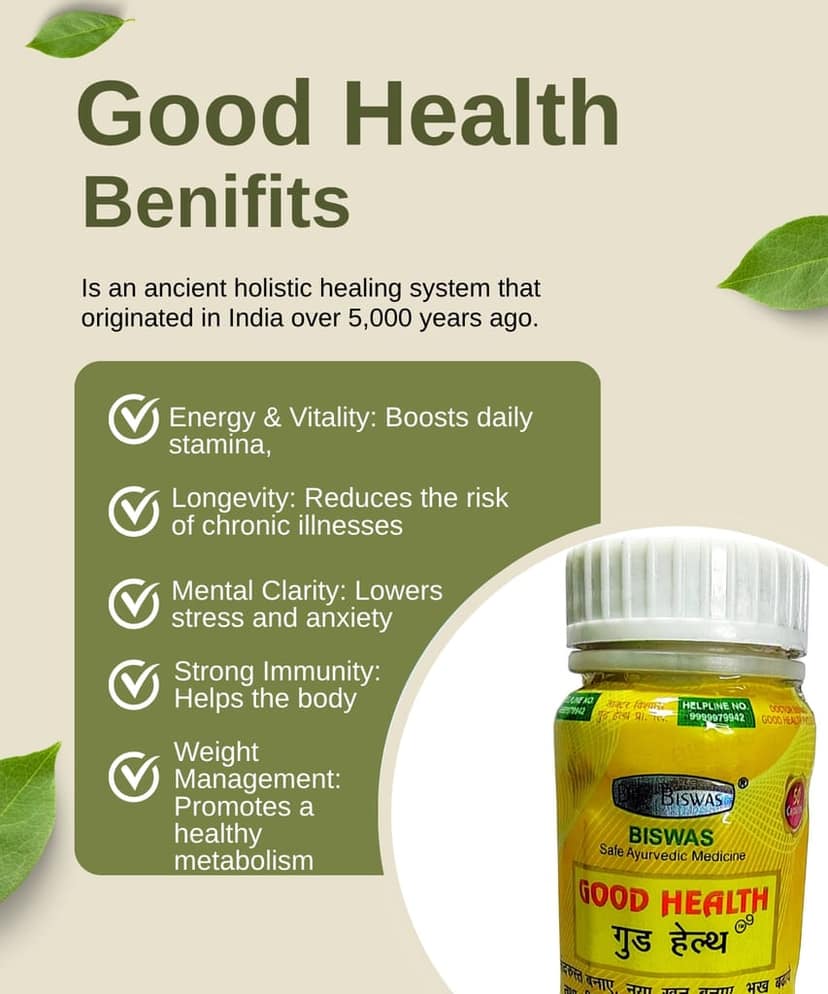 Dr Biswas Good Health Capsules – 50 Veg Caps × 5 Bottles (Total 300) | Natural Weight Gain, Energy & Immunity Booster | Appetite & Liver Support. view 4