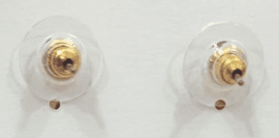 Gold Plated Earrings with Faux Pearl Beads view 4