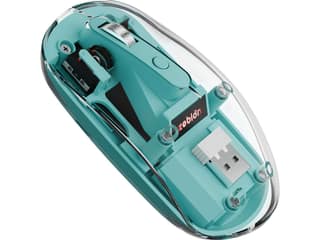Zebion Bold Transparent Bluetooth Rechargeable Wireless Mouse - Blue