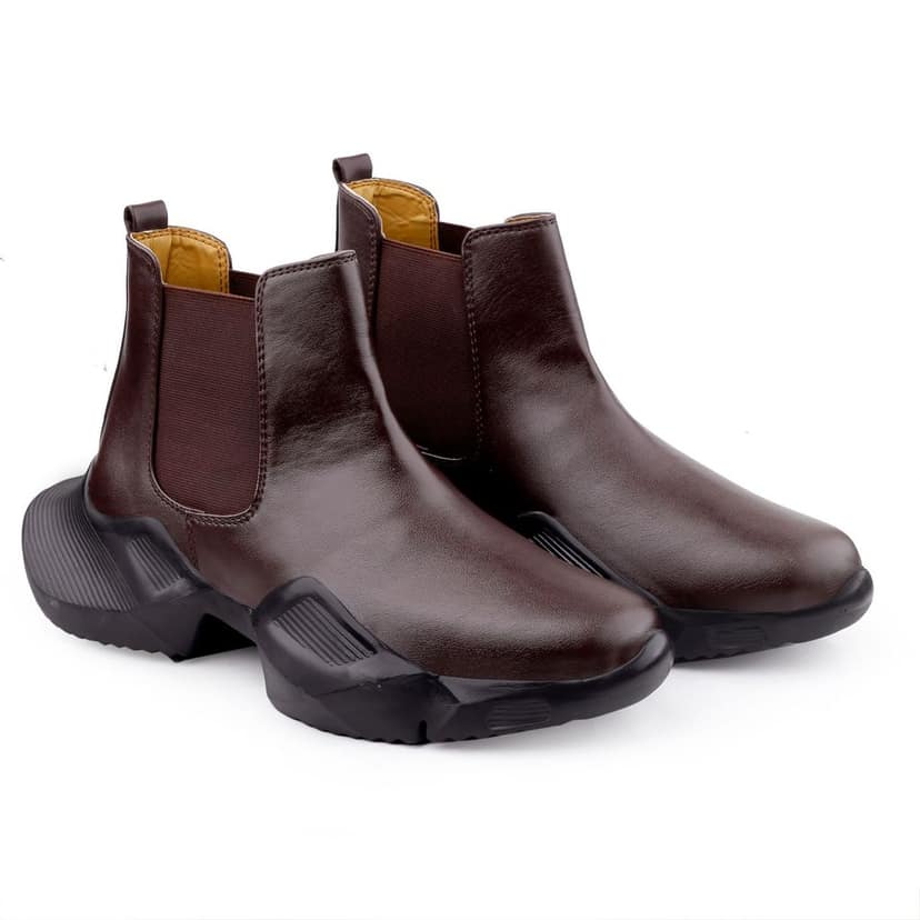 Bxxy's Faux Leather Comfort Wear Premium Chelsea Boots for Men view 3